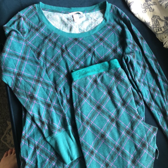 Victoria’s Secret PJ set. Medium, long sleeve and pant pajamas. - Picture 2 of 4